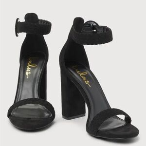 Lulu's Elegant Black Block Heels